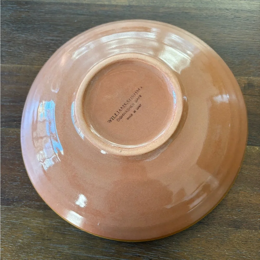 Williams Sonoma Rooster Dinner Bowl - Yellow and Brown